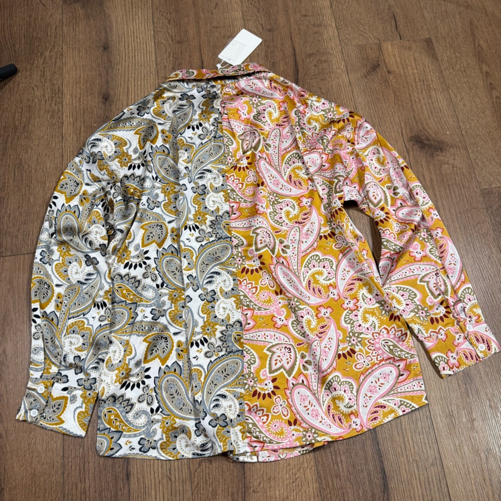 FATE‎  Multicolor button down split - Picture 2 of 6
